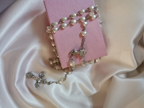 Heart rosary beads - beads, half