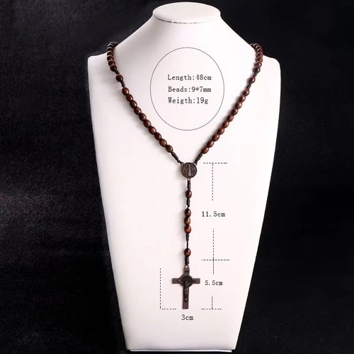 Wooden rosary cross handmade - wooden,