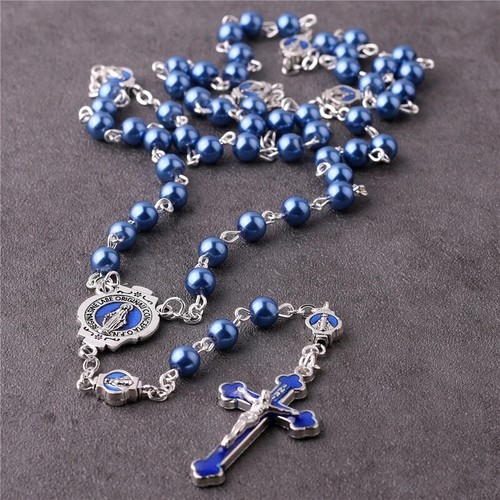 Beautiful blue catholic rosary - beautiful,