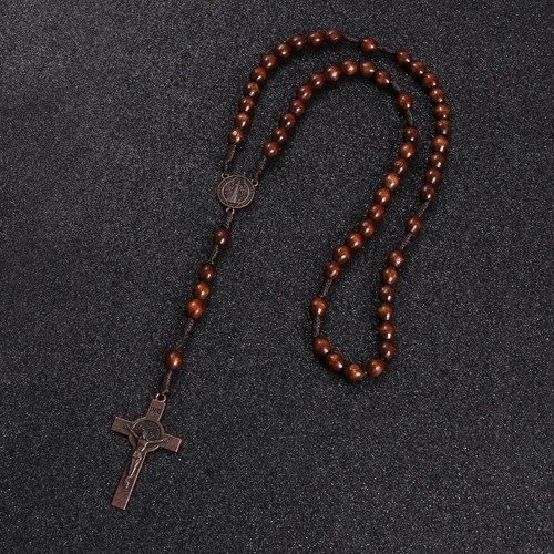 Wooden rosary beads cross - wooden,