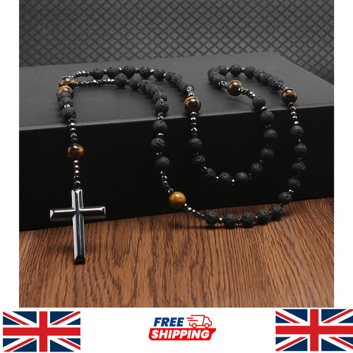 Rose mary beads cross - mary,