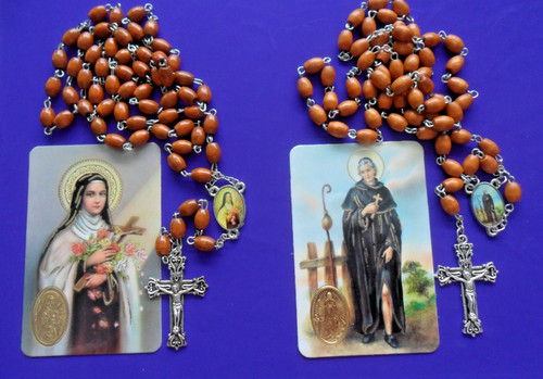 Wooden rosary beads saint - wooden,