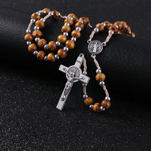 Catholic wooden rosary beads - catholic,