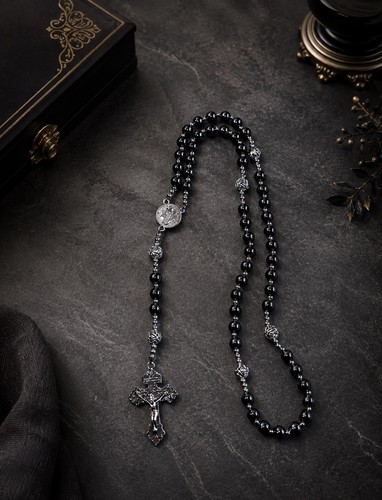 Rosary beads with cross - with, high