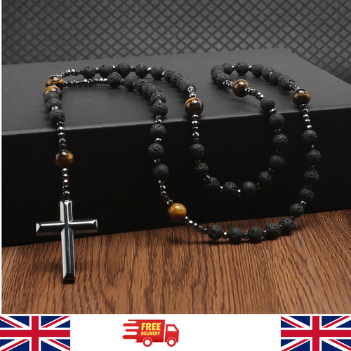 Rose mary beads cross - mary,
