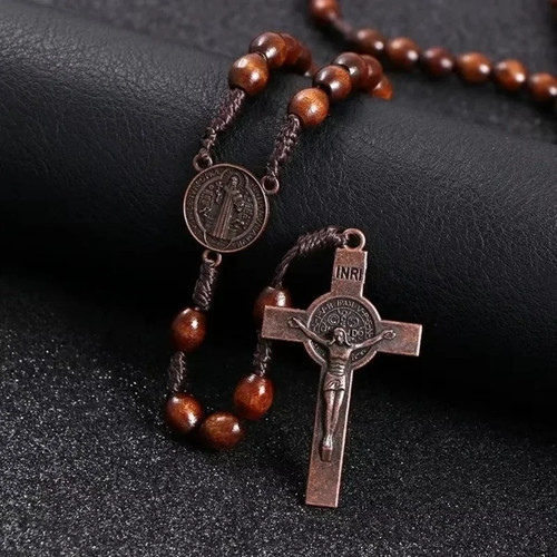 Wooden rosary cross - wooden,
