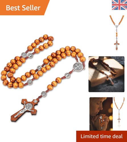 Handmade olive wood rosary - olive,