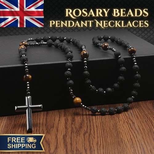 Rose mary beads cross - mary,
