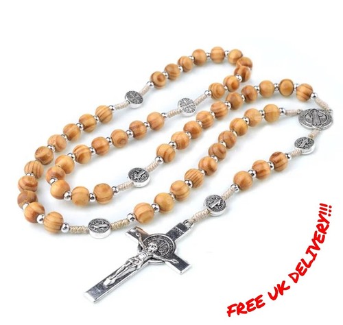 Wooden rosary beads necklaces - wooden,