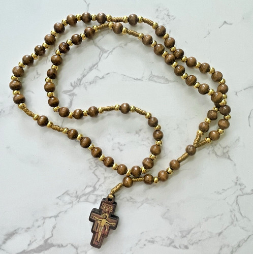 Franciscan corded rosary - franciscan, beads