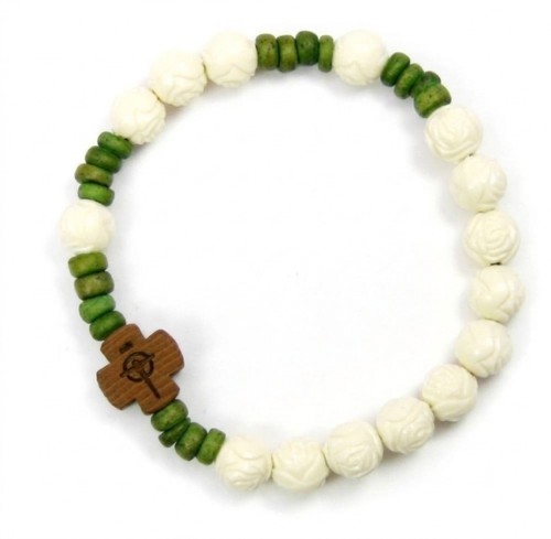 Rose rosary bracelet 8mm - rosary,