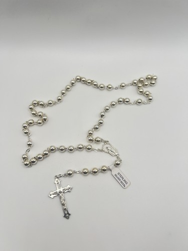 925 sterling silver rosary - sterling,