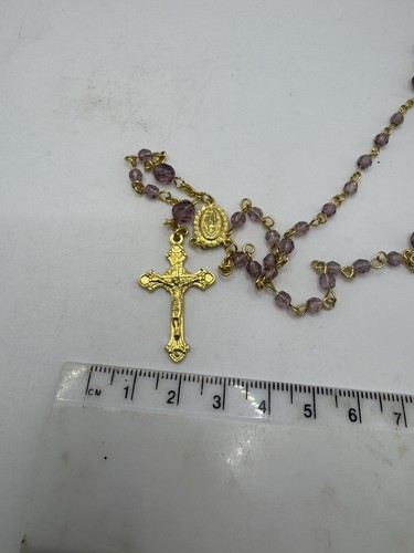 Purple faceted bead - faceted, rosary
