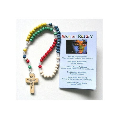 Mission rosary beads - rosary, corded