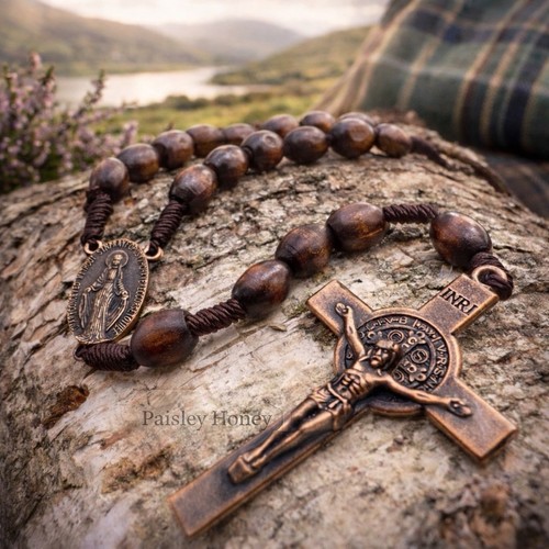 Handmade maple wooden rosary - handmade,