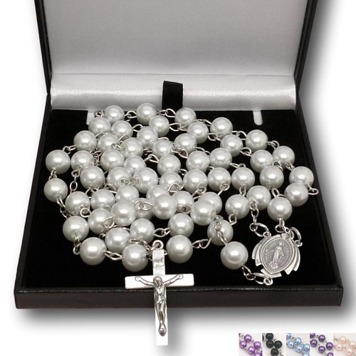 Pearl rosary beads with 925 - pearl,