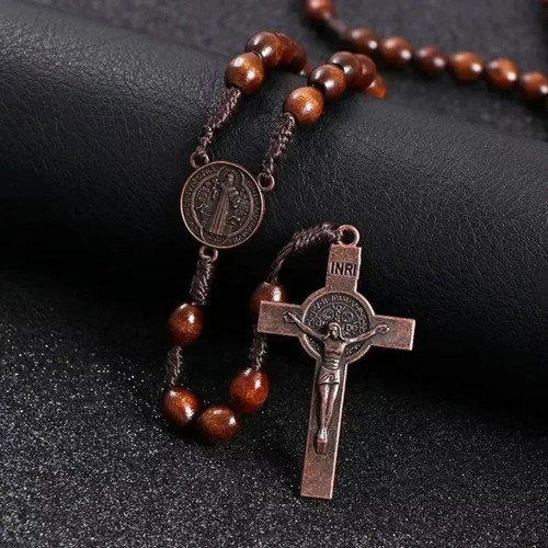 Wooden rosary cross handmade - rosary,